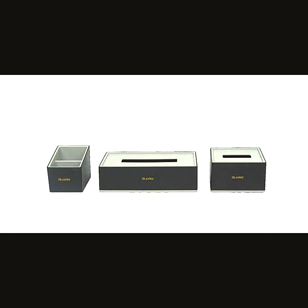 Square Tissue Box — ABS + PU Leatherette