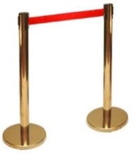 Q Manager Stanchion — SS Gold
