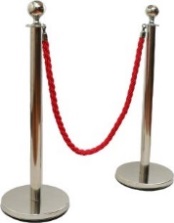 Q Manager Stanchion — Ball Top, SS