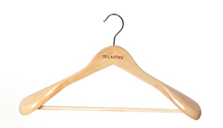 Solid Wood Structure Coat Hanger — Flat Hook, A Grade