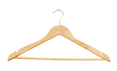 Solid Wood Hanger — Anti-Slip Teeth Bar, A Grade