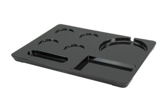 TCM Tray — Melamine, In-Built Compartments