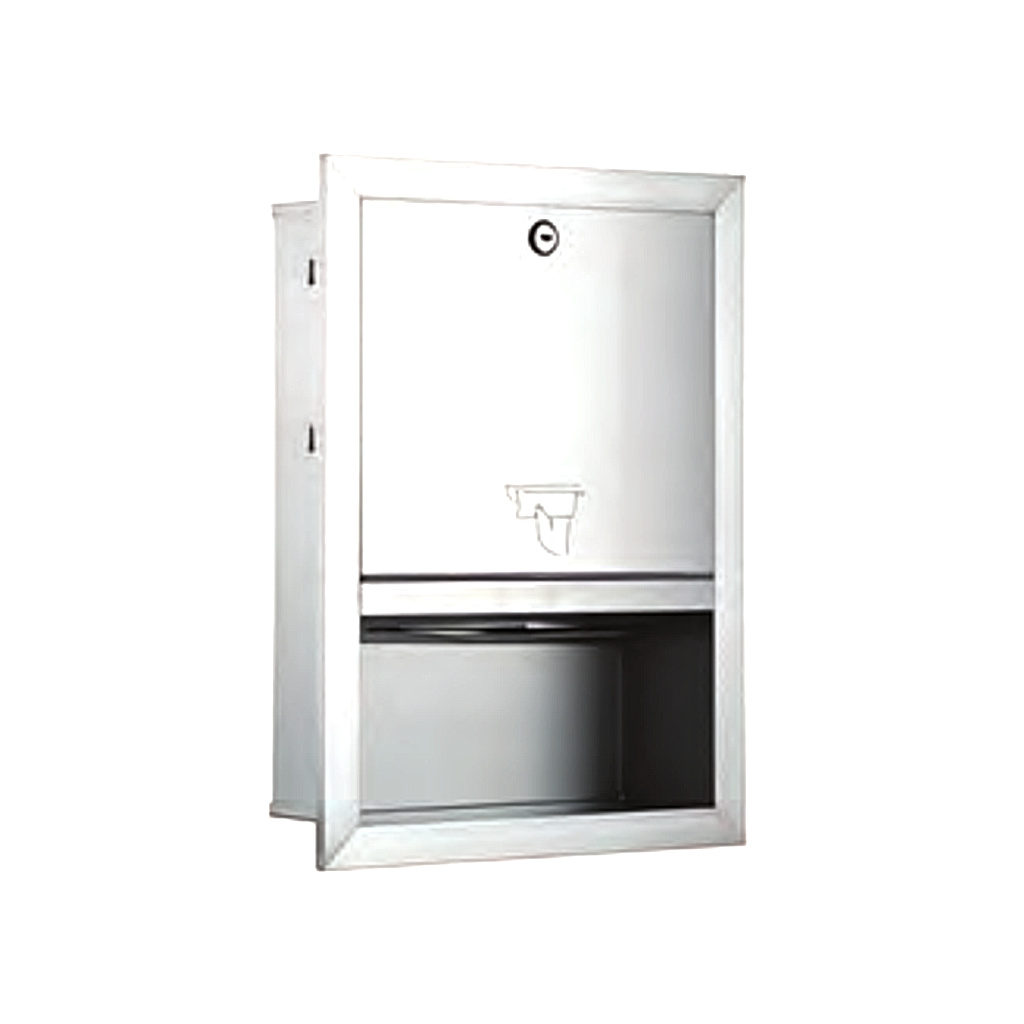 N-Fold Paper Dispenser — SS Body, 22×25×11.5cm