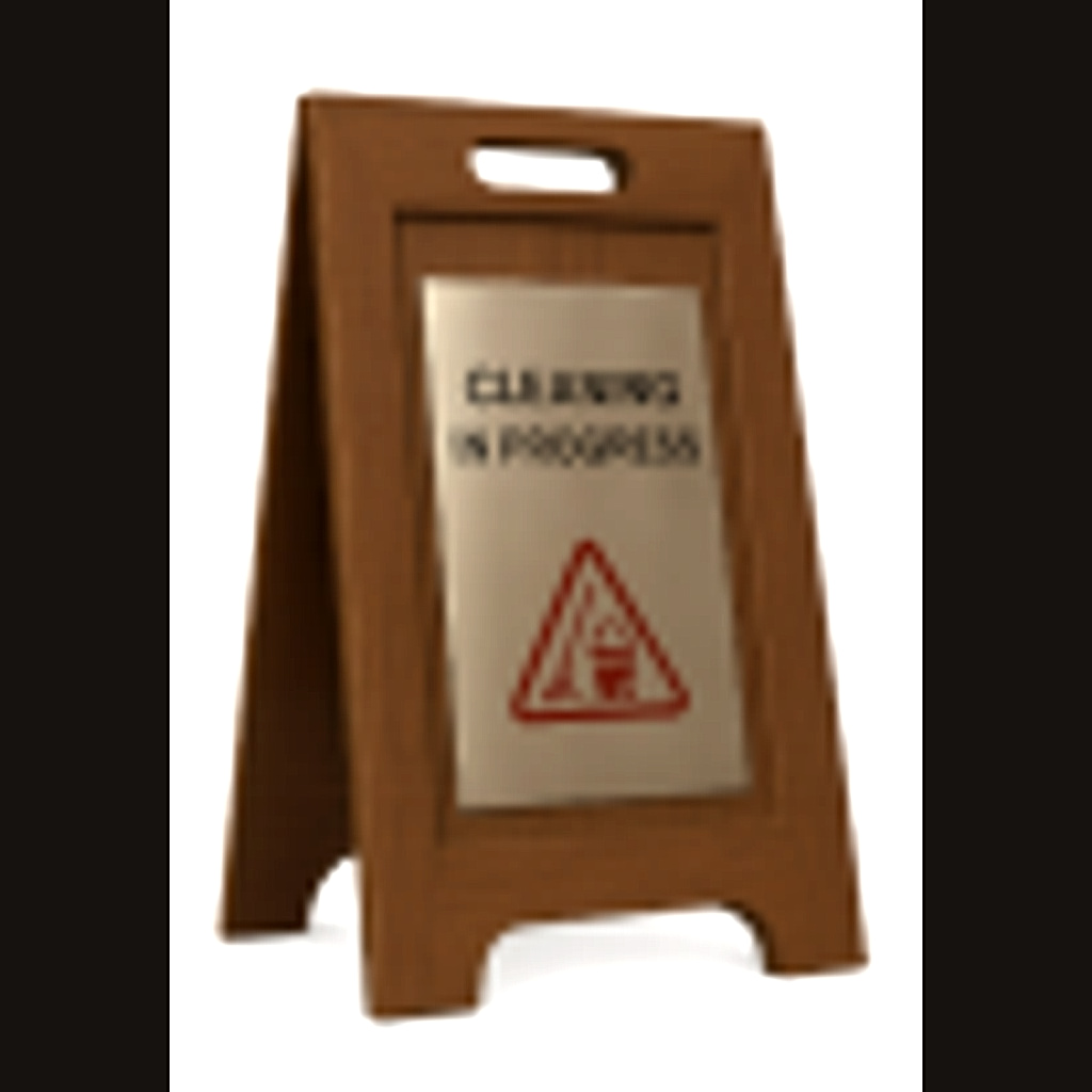 Foldable Wooden Floor Signage — 590×380×570mm
